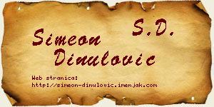 Simeon Dinulović vizit kartica